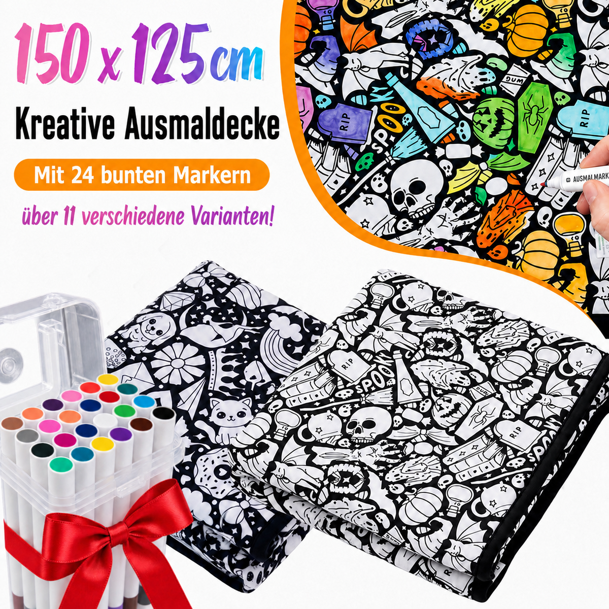 FarbDecke™ - Ausmaldecke + 24 Acrylmarker